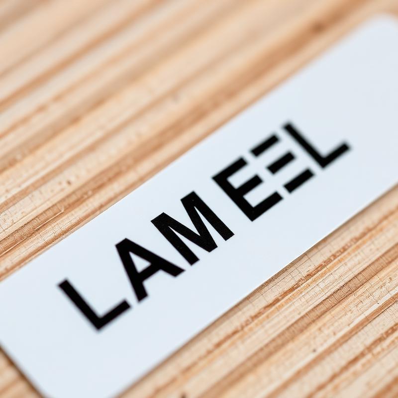 Nærbilde av laminert navnelappe-tekstur